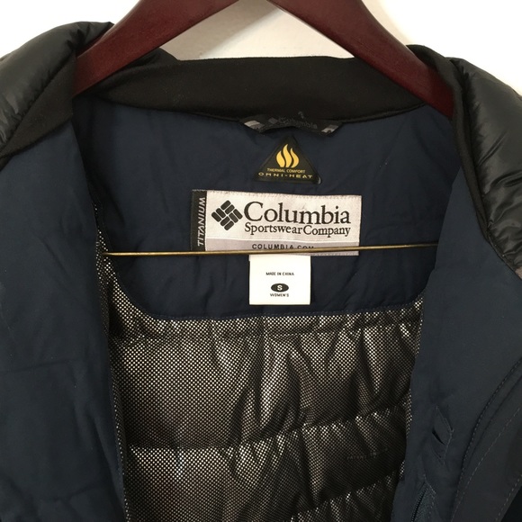 Columbia 700 Thermal Comfort Omni Heated Winter Jacket Navy-Blue Women Size S - Picture 7 of 15